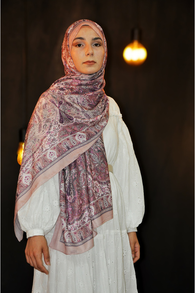 MSCARFS شال حريري من القطن بنمط قديم