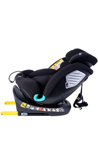 BUF BOOF Scaun Auto Saphir DELUXE BUF BOOF iSIZE Black Isofix pozitie somn 165 grade rotativ grade 40-150 cm