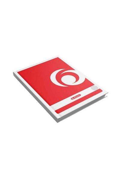 Herlitz A4 Squared Register, Color Red, Material Paper, Hardcover Cardboard, 100 Sheets