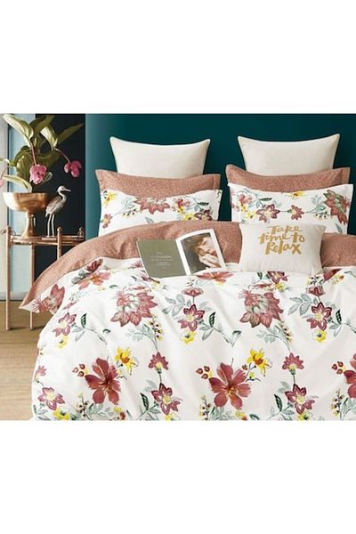 OEM Double Bed Linen Set, Finet, 6 Pieces, Multicolor, 250x230cm