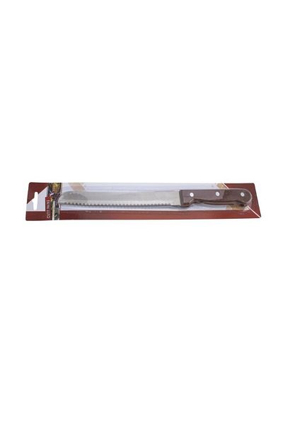gogiva Serrated bread knife, Wooden handle, 19.5 cm