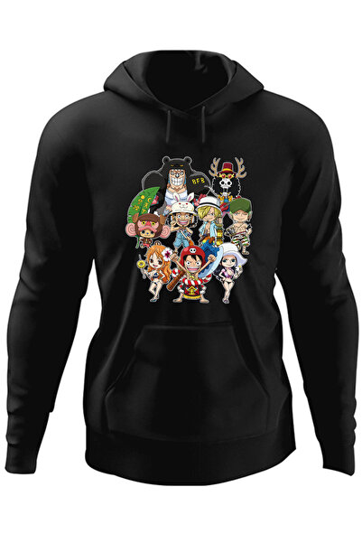 OEM Ανδρικό φούτερ με κουκούλα One Piece All Crew Gang Zoro Crew