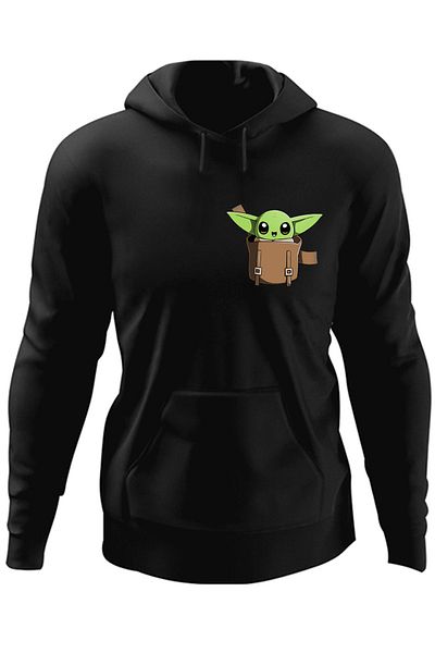 OEM Hanorac barbati Baby Yoda Cute Pocket, Mandalorian