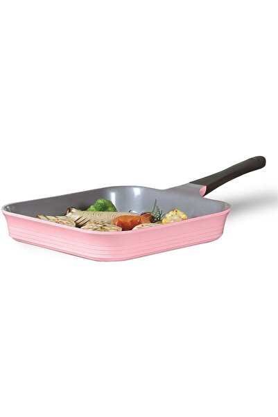 Brandi Ceramic 28 cm Grill Pan (Romantic Pink)