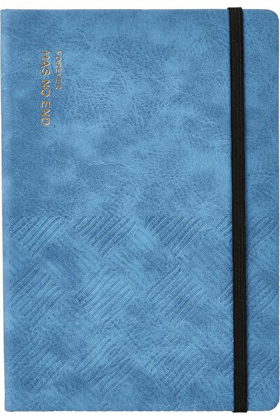 Deli EN123L BL A5 70gsm Leather Cover 80 Sheets Notebook