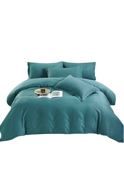 JOJO HOME Bed linen set Jojo Home, Damas with elastic, 6 pieces, 2 persons, 230x250cm, Turquoise
