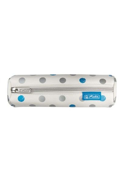 Herlitz Penar rotund, culoare albă, material piele ecologică, dimensiuni 20x6x6cm, design Frozen Glam