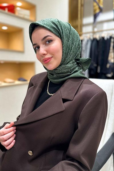 Aker Eșarfă Lyocell Etnic Jacquard - 3030350-951 - Verde