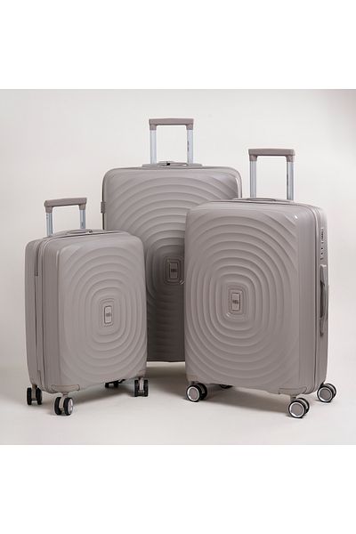Travel Vision durable PP 3 pcs luggage set, beige