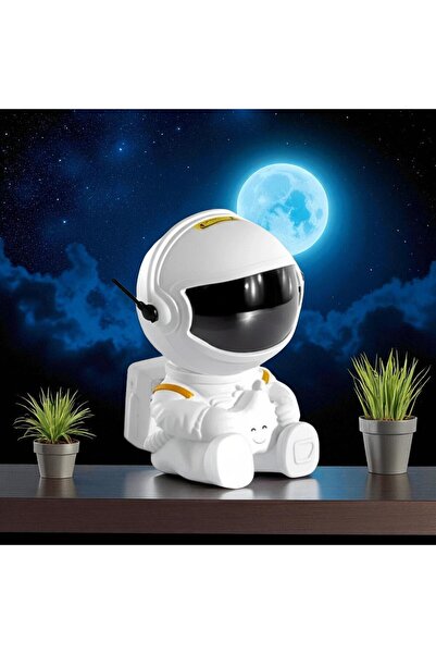 FAMEMUS ACCESSORY Astronot Galaxy Star Projektör Yıldızlı Gece Lambası Kumandalı