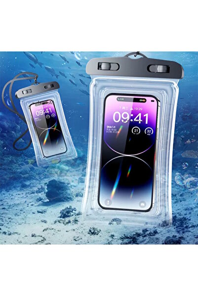 m.tk moveteck Tüm Cihazlar ile Uyumlu Su Geçirmez Telefon Kılıfı Deniz Havuz Su Altı Çekim Waterproof Şeffaf Kılıf