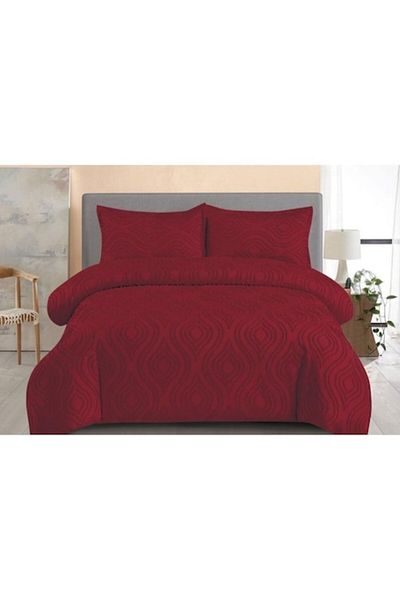 OEM Bed Linen, Grofat M1, Uni, 4 pieces, 2 persons, 230x250cm, Bordo