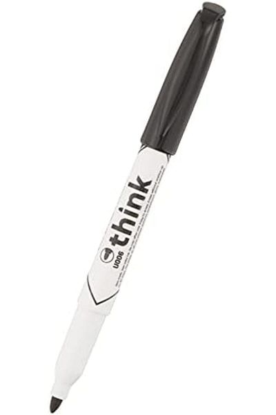 Deli EU00620 Slim Whiteboard Marker, Black(1 x 12)