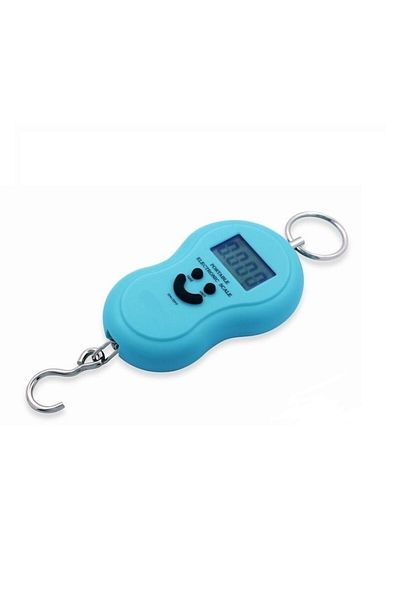 Universal Cântar electronic portabil cu cârlig S4, 50 kg x 10 g, ecran LCD, albastru