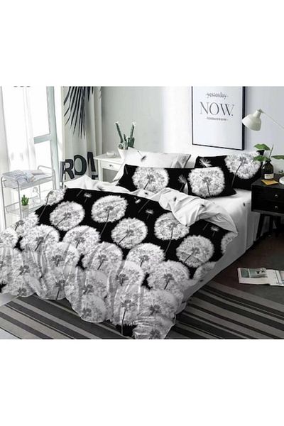 Pucioasa Double Bed Sheet Set, Pucioasa, Finet, 6 Pieces, 2 Persons, Dandelions Print, 245x250cm