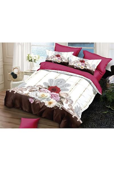 OEM Double Bed Linen, Velvet, 6 Pieces, Mini Flower Bouquet, 230x250cm