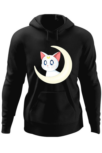 OEM Ανδρικό Φούτερ με Κουκούλα Sailor Moon Artemis Love Δώρο Anime Love