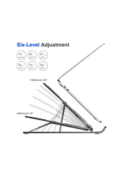 OEM Suport reglabil pentru laptop, argintiu