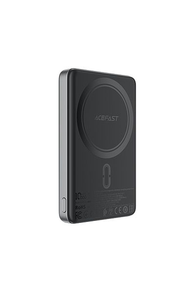 Acefast Powerbank magnetyczny 10000mAh PD20W MagSafe ultra cienki - czarny