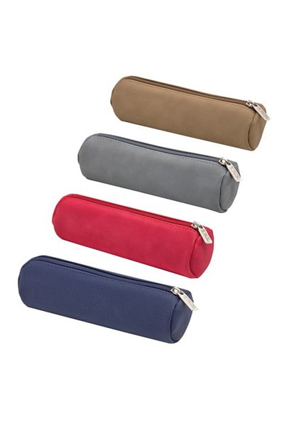 Herlitz Round Pencil Case, Color Assorted, Material Imitation Leather, Dimensions 20x6x6 cm, 1 pcs