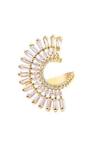 Eva Grace Delianna ring, gold, fan-shaped, adjustable - Boheme Collection