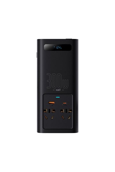 Baseus Convertor de tensiune auto 12V - 220V IGBT 300W (ștecher CN/EU) negru