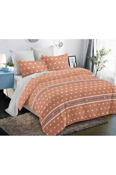 OEM Set lenjerie de pat dublu, cearșaf elastic, bumbac, 6 piese, 2 persoane, ...