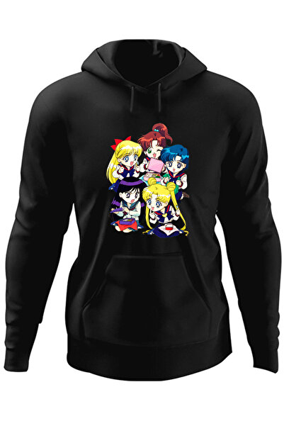 OEM Hanorac barbati Sailor Moon 5 Crew Gang Chibi Bebe Anime