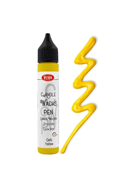 Viva Decor Colored wax for candle decoration, VIVA DECOR, 28 ml Yellow