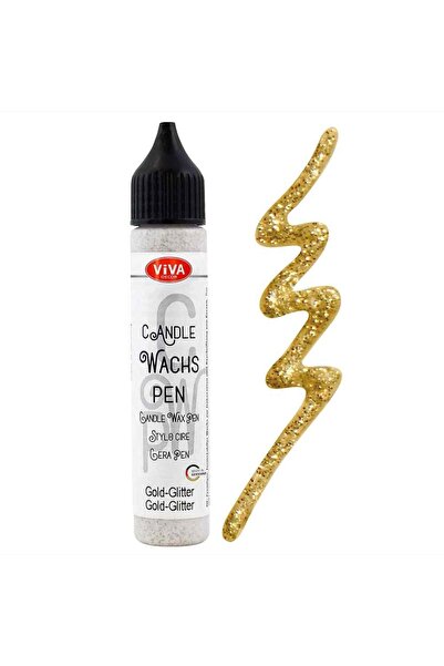 Viva Decor Colored wax for candle decoration, VIVA DECOR, 28 ml Gold glitter
