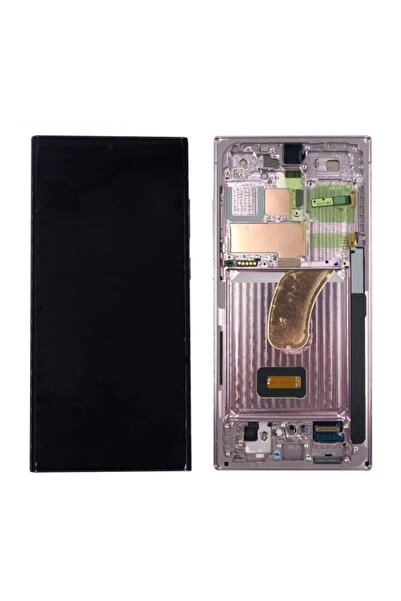 TamirCep S23 Ultra S918B İle Uyumlu Çıtalı Pembe Ekran Lcd Dokunmatik