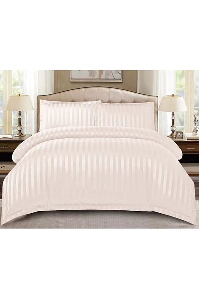 OEM Double Bed Sheets, Spring, Damask, Fitted Sheet, 4 Pieces, 2 Persons, Solid, 180x200cm, Dusty Pink