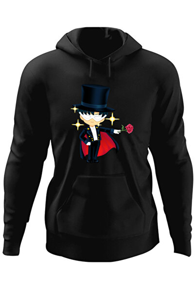 OEM Ανδρικό Φούτερ με Κουκούλα Sailor Moon Tuxedo Manga Chibi Anime