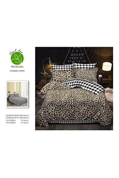 OEM Finet bedspread set, 2 pieces Elegant Home, 4 pillowcases, bed, brown with , 240x250