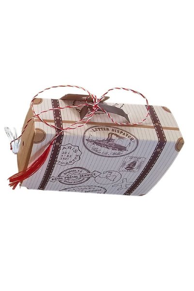 ARIALE Martisor Valiza Vesela - Set Clame Florale 2, textil, Alb