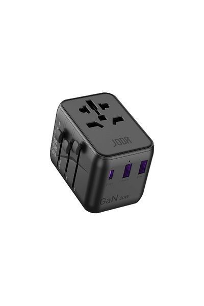 Joda 20W Multi-Port Travel Plug with GaN Technology - Black