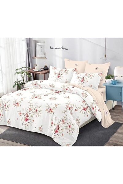 OEM Set of sheets for double bed, floral, 6 pieces, 2 persons, 245x250cm, Finet