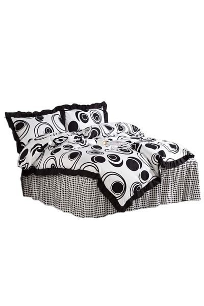 OEM Double Bed Set, ruffled sheet, Spring, Finet, 4-piece, 2-person, Non Colors, 200x230cm, Circles