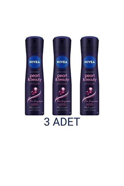 NIVEA Pearl & Beauty Soft&Smooth Fine Fragrance Kadın Sprey Deodorant 150 Ml x 3 Adet