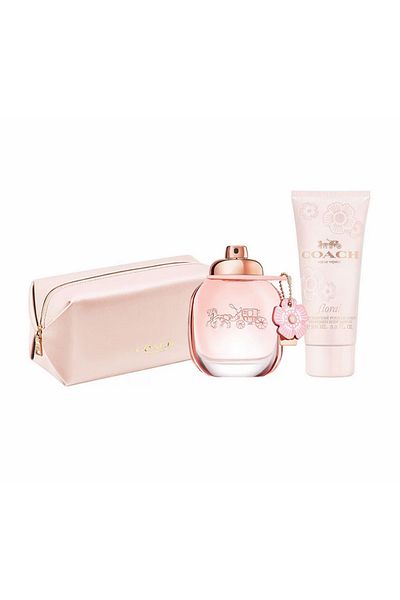Coach Floral Eau de Parfum Gift Set for Women - Eau de Parfum 90ml+Scented Body Lotion 100ml+Blush