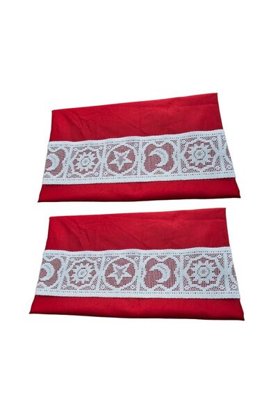 ARIALE Set 2 Pillowcases Dulce Visare Ariale, 50x70cm, Cotton Ranforce, Red