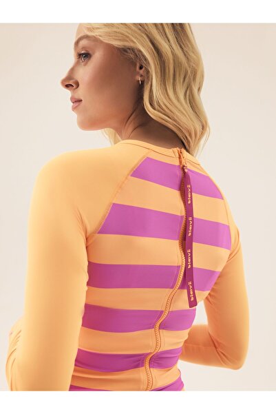 Bloovii Long Sleeve Swim Top UV Sun Protection SPF 50+ with Back Zipper | Oahu