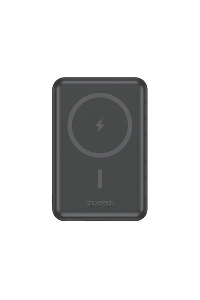 CHOETECH Powerbank 10000mAh bezprzewodowy MagSafe USB-A USB-C funkcja podstawki czarny