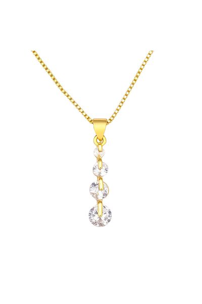 Eva Grace Edwina necklace, gold, with long pendant - Boheme Collection