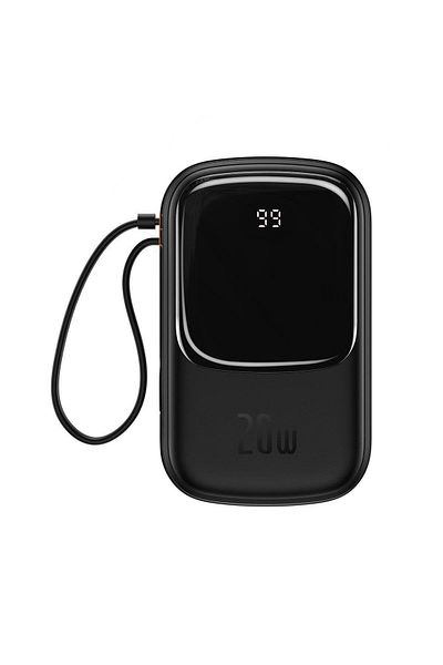 Baseus Powerbank z szybkim ładowaniem 20000mAh 20W QC-PD-SCP-FCP kabel Iphone Lightning czarny