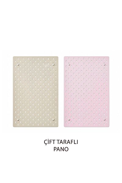 IKEA Skadis Double-Sided Multi-Purpose Board, Beige and Pink, 36X56 cm