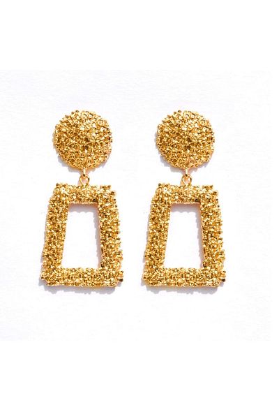 Eva Grace Raquel earrings, gold, with geometric shape