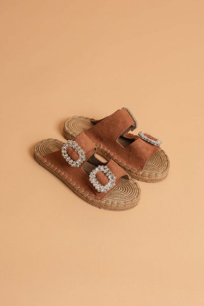 CİMİLİ SHOES Γυναικείες Πέτρινες Παντόφλες Διπλής Πόρπης Ορθοπεδική Σόλα
