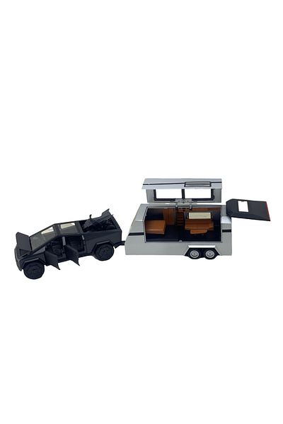 JPT Macheta Tesla Cybertruck 1:24 gri inchis cu sunete, lumini, atv