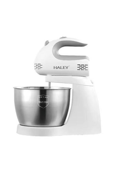 HALEY Mixer de înaltă performanță, 500W, bol generos din oțel inoxidabil de 3L, 5 setări de viteză